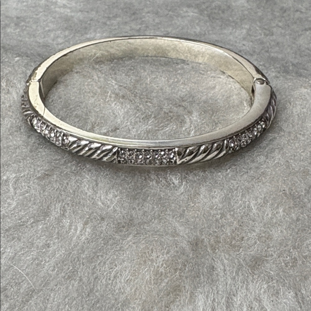 Brighton Sacred Love Silver Tone Hinge Bracelet - Picture 2 of 8